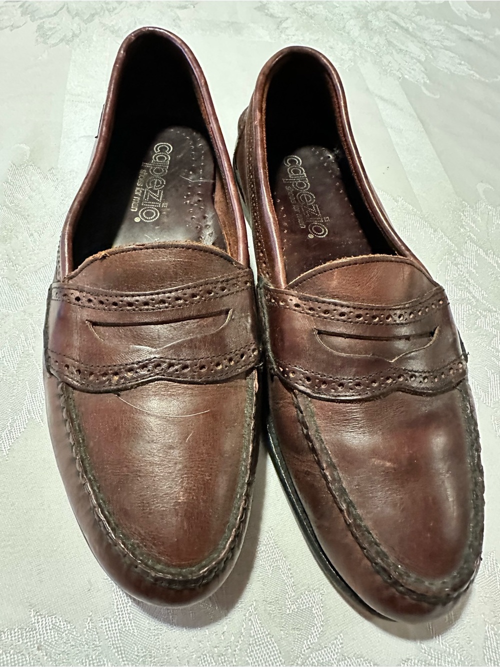 Capezio Brown Leather Penny Loafers